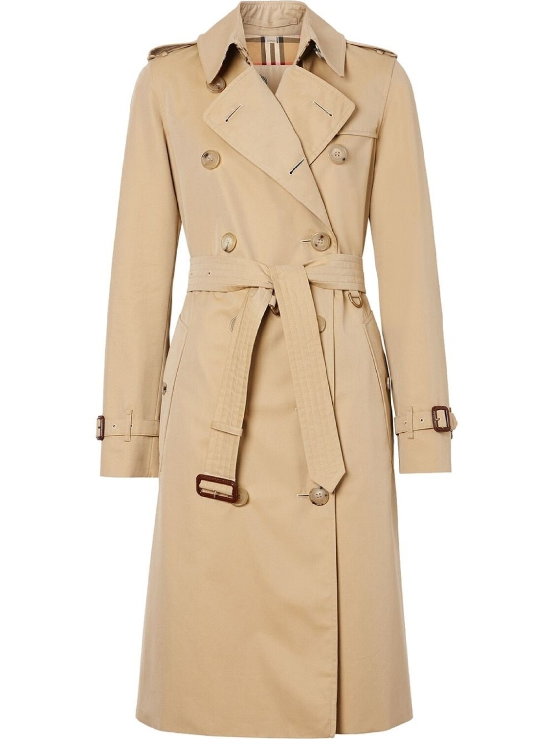 

Burberry двубортный тренч Kensignton Heritage, нейтральный цвет