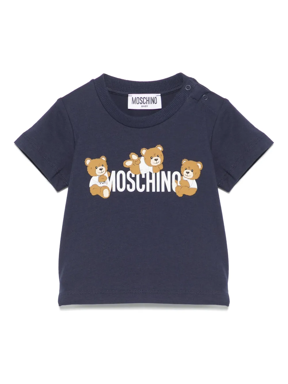 

Футболка с принтом Moschino Kids, синий