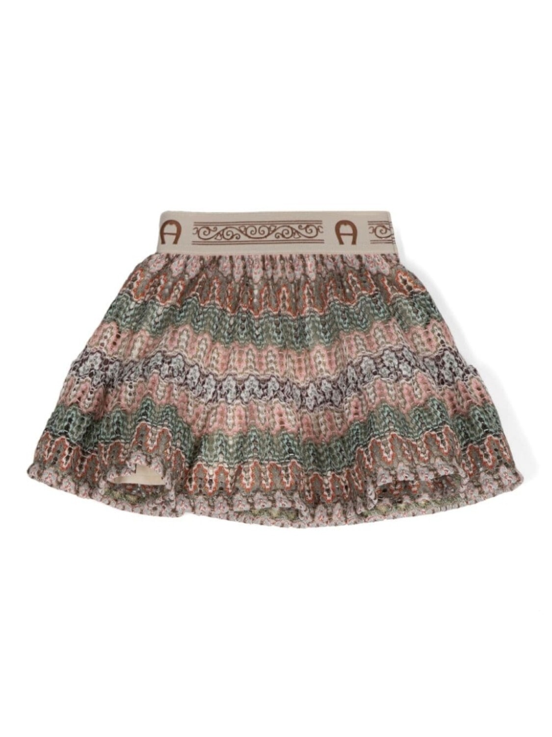 

Aigner Kids юбка фасонной вязки, коричневый