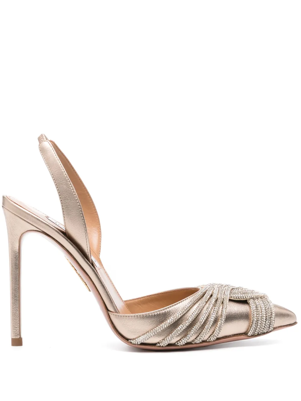 Туфли Gatsby 105 с ремешком на пятке Aquazzura, нейтральный