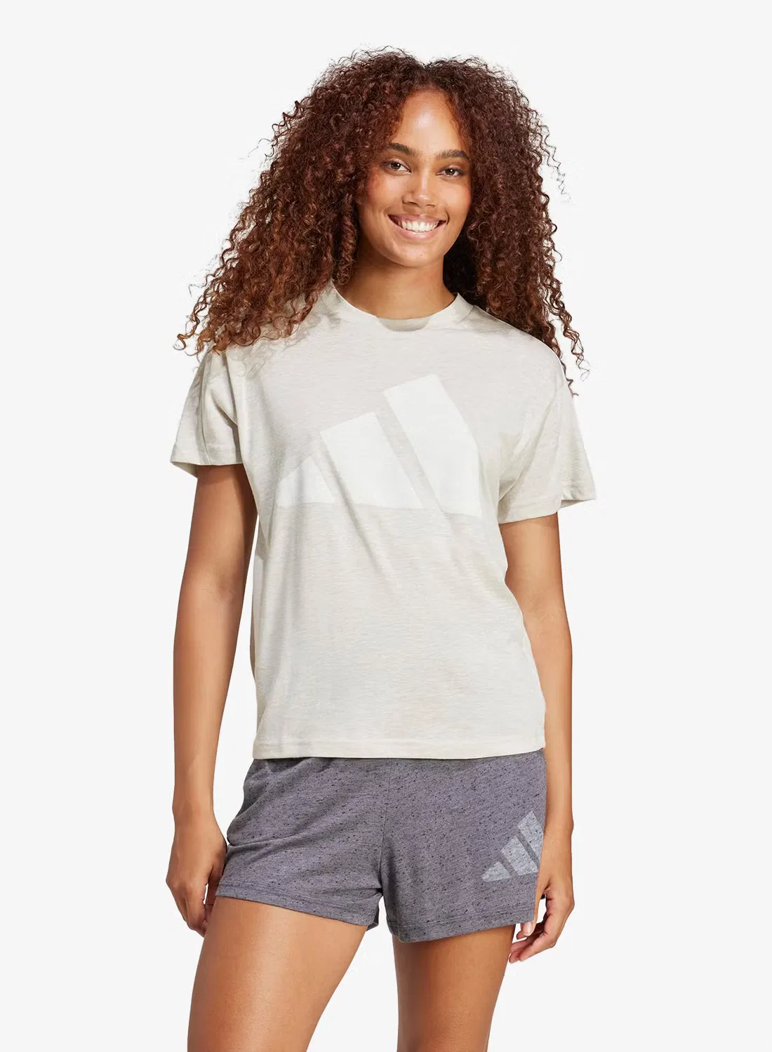 Футболка с принтом Essentials Winners Adidas, белый