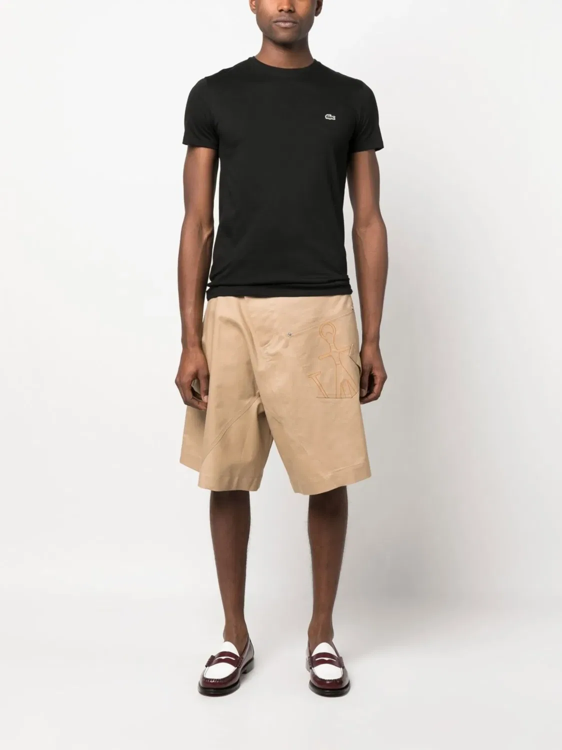 Lacoste Футболка из хлопка Пима, черная — фото 4