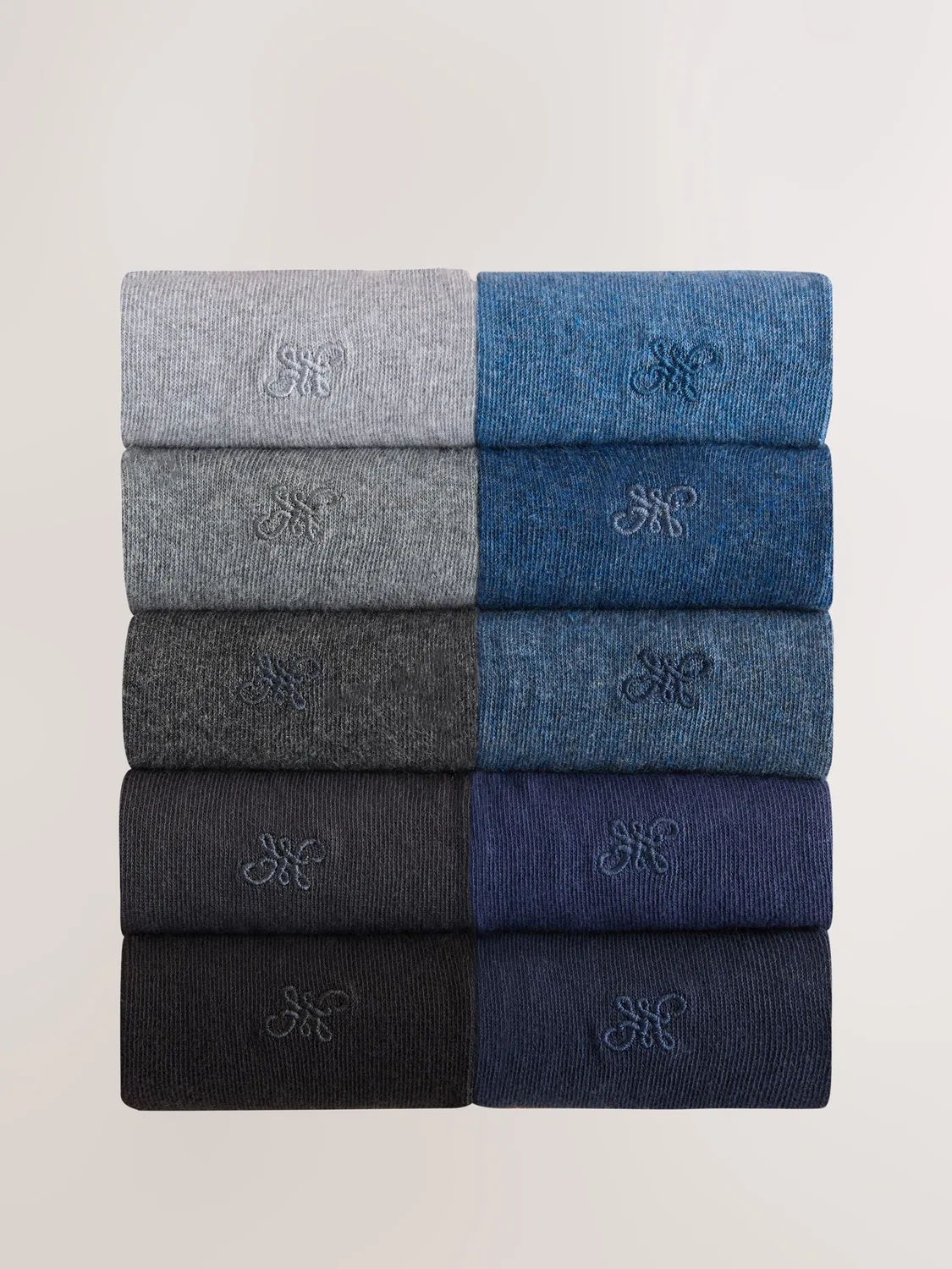 Носки повседневные Lasting Fresh 10 пар Next, Navy/Grey Marl