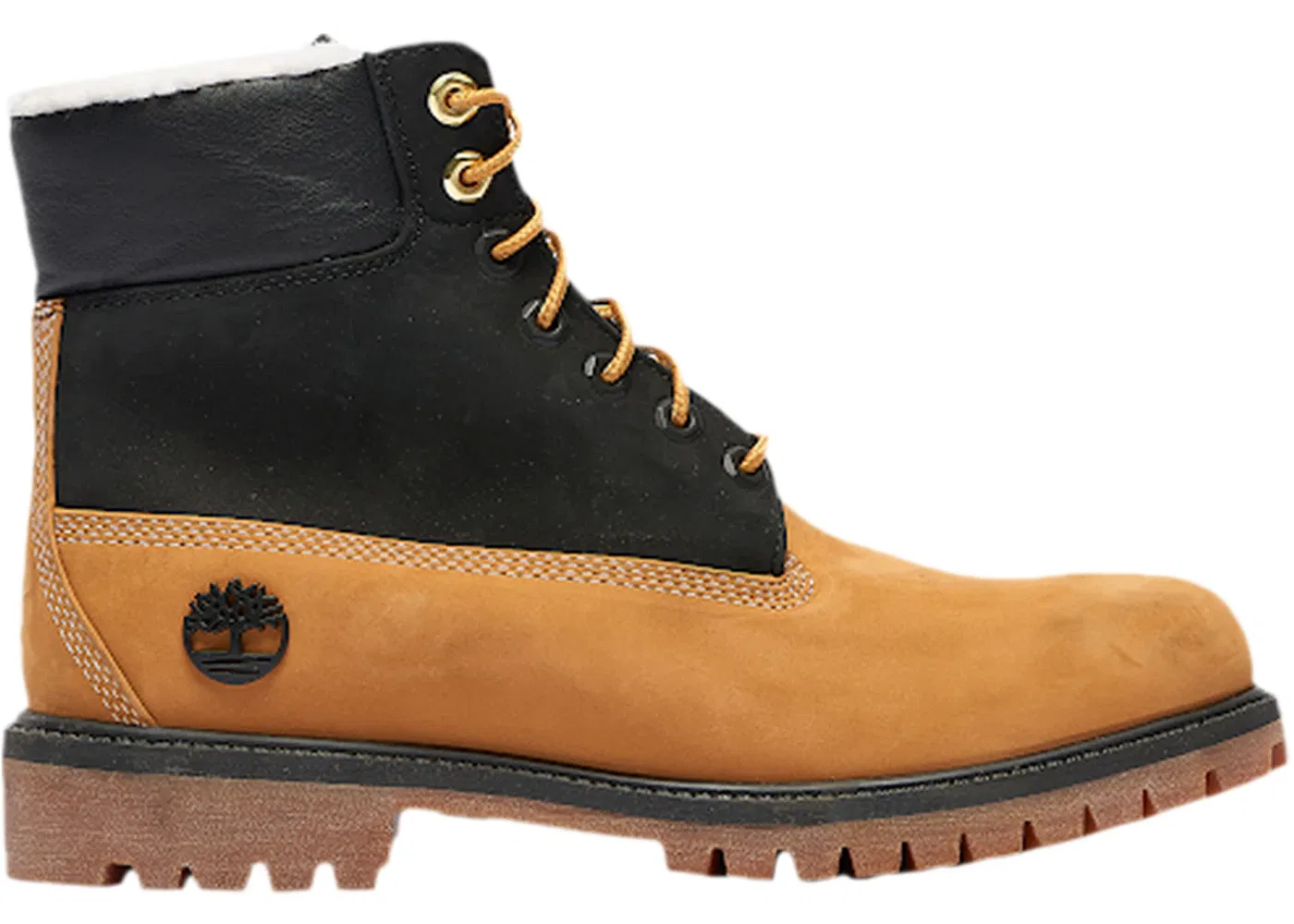 Детские ботинки на шнуровке Timberland 6" Premium Boot, Wheat/Black