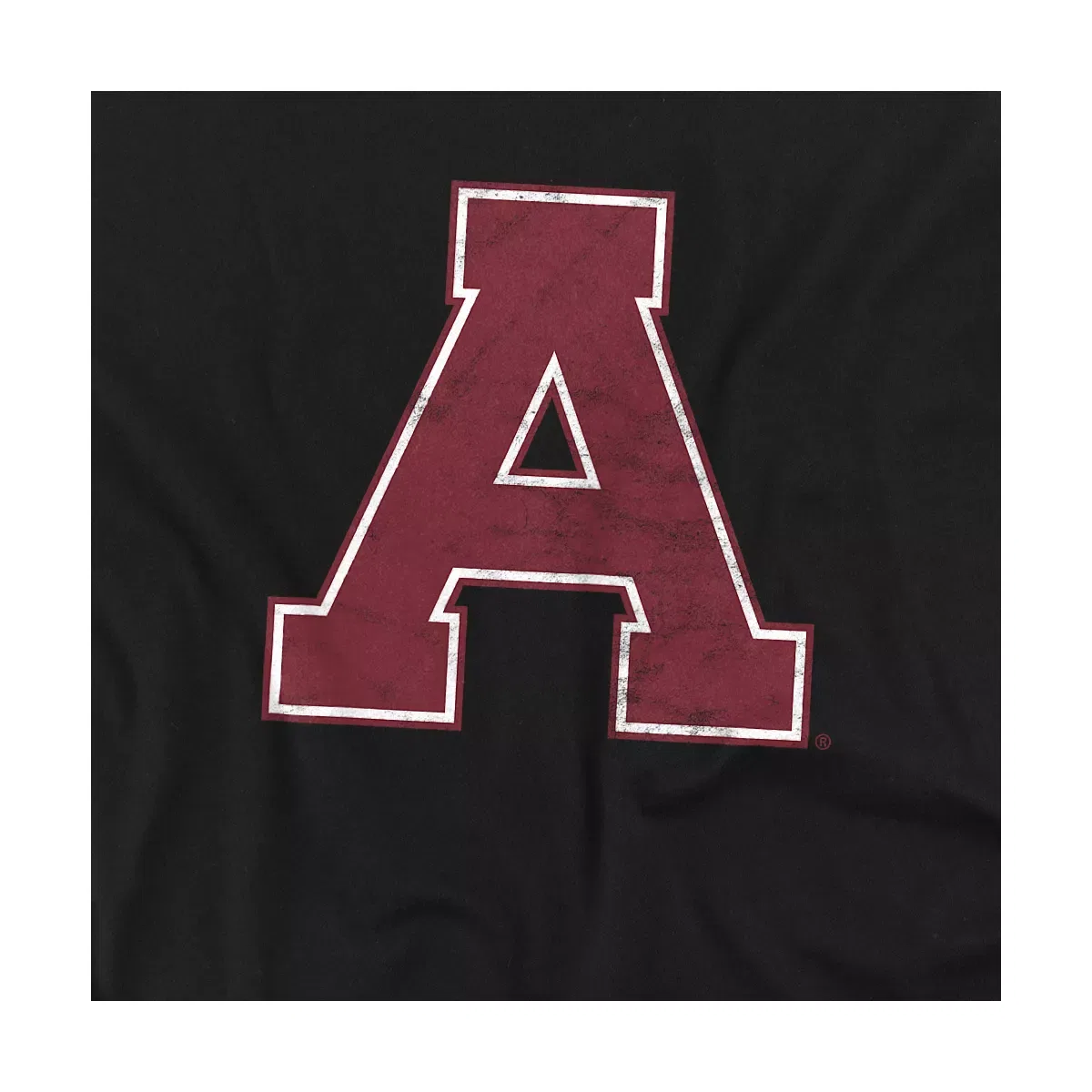 Детская футболка с принтом Alma College Distressed Primary Logo NCAA, Black — фото 2