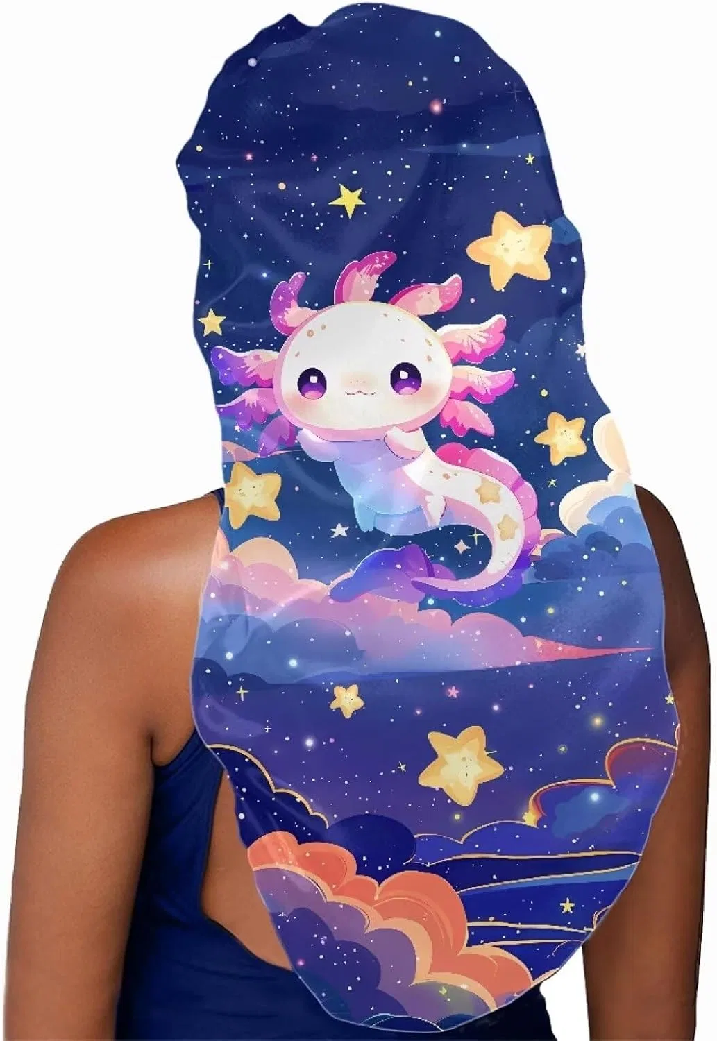 Шапочка для сна Satin, AFPANQZ, Galaxy Axolotl
