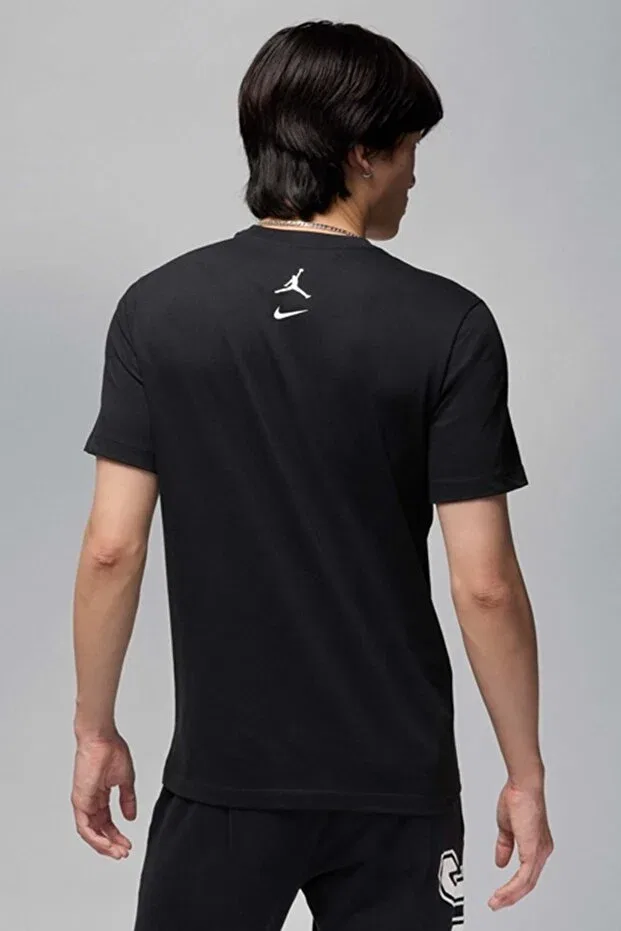 Мужская футболка с коротким рукавом хлопковая Jordan MVP SS Crew Nike, Black — фото 2