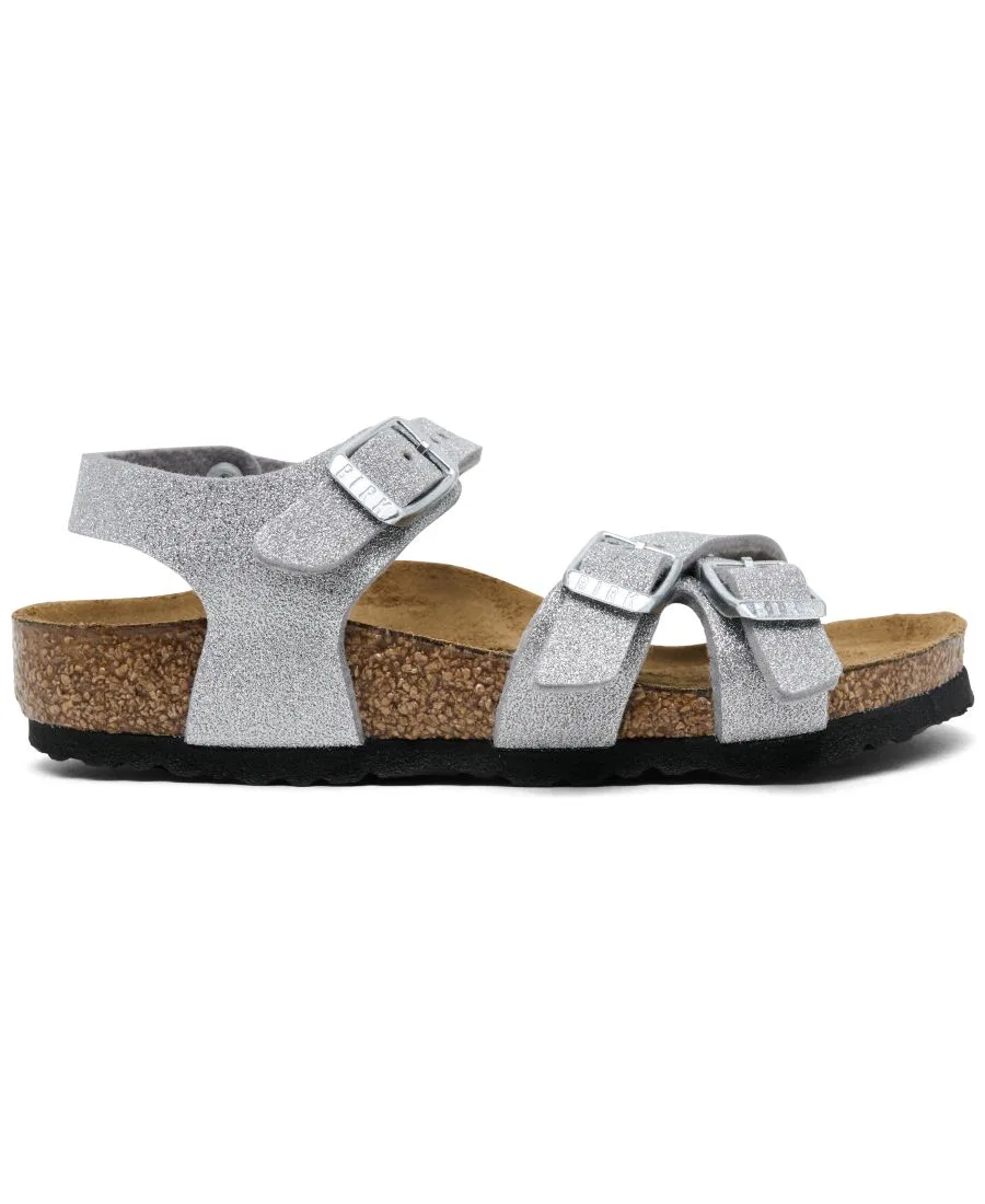 Сандалии с блестками Kumba Birkenstock, Silver — фото 2