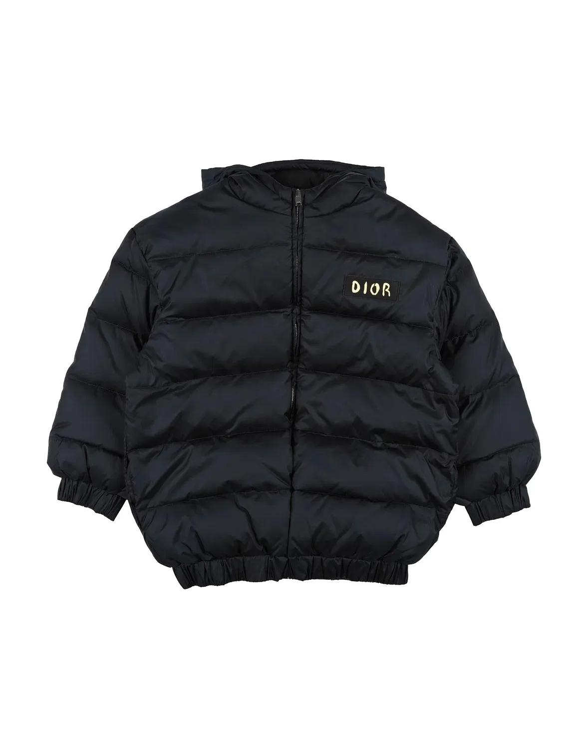 Детское пуховое пальто для мальчиков с капюшоном Down Jacket Dior, черный