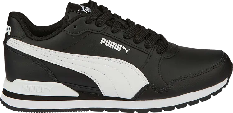 

Кроссовки Puma ST Runner v3 Leather Jr Black White, черный