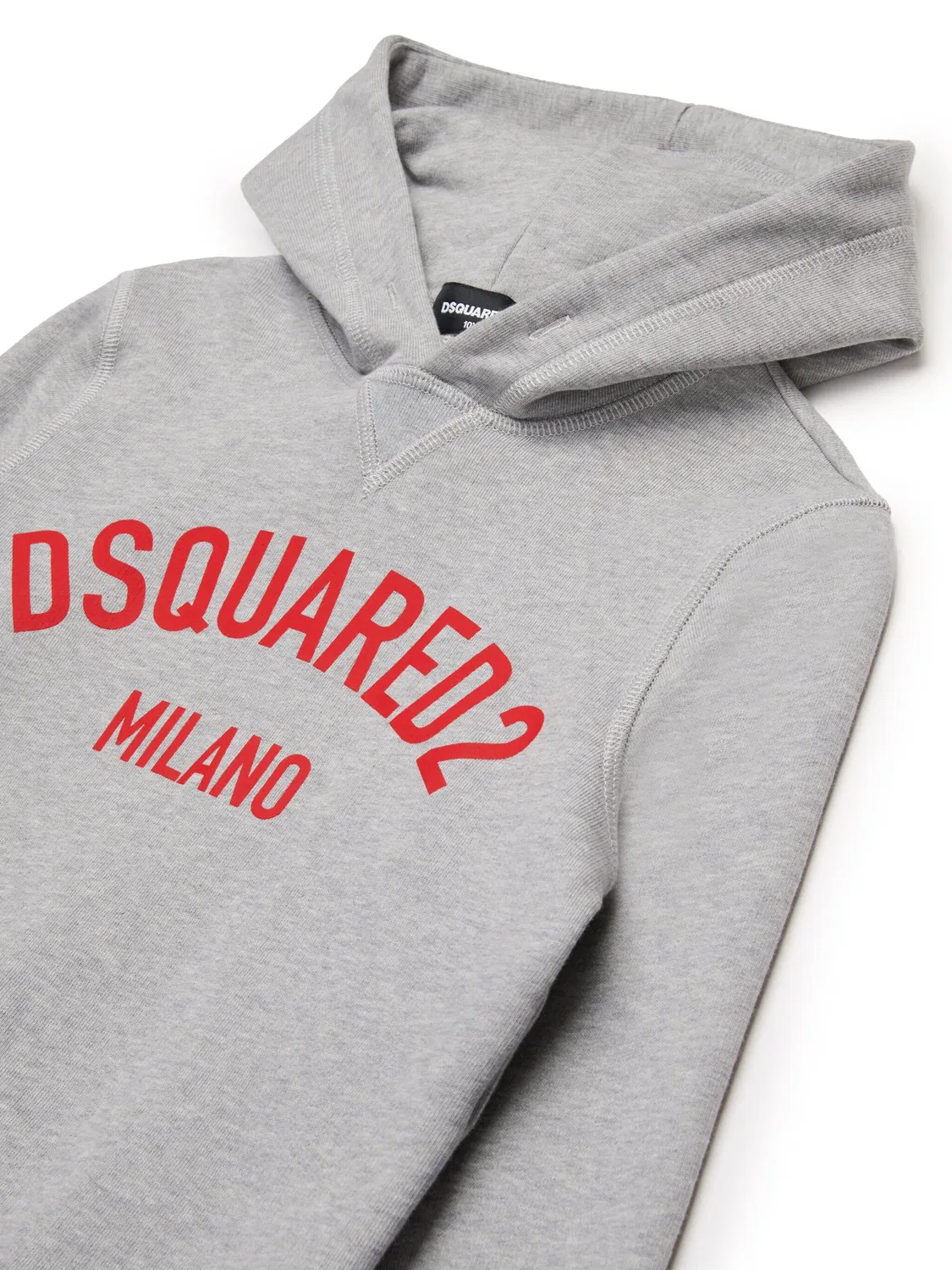 Худи с логотипом из хлопка DSQUARED2, серый — фото 3