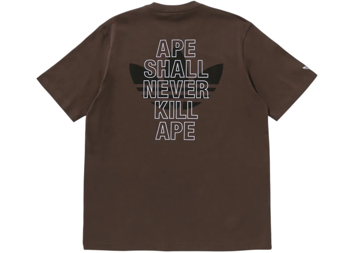 Мужская футболка с принтом Ape Head Tee Adidas, Brown — фото 2