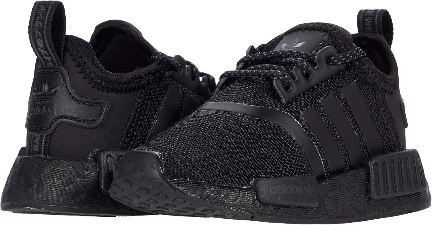 Детские кроссовки NMD_r1 adidas Originals, Black/Black/Grey — фото 2