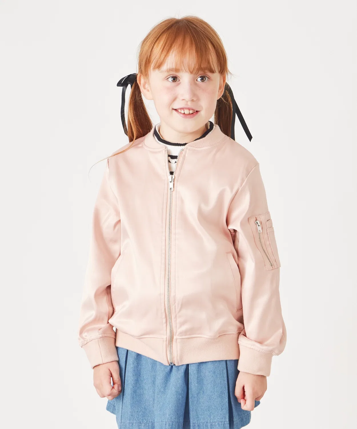 Детская куртка MA-1 из сатина с длинным рукавомever closet, Pink — фото 2