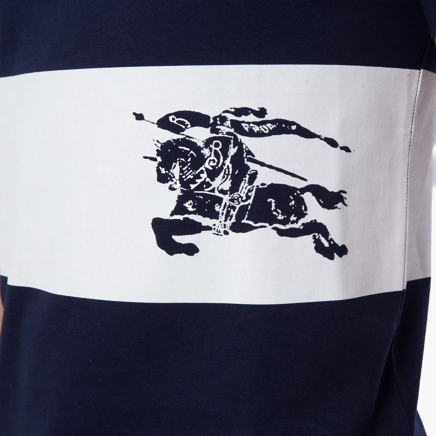 Футболка хлопковая с принтом Equestrian Knight Stripe Pattern Burberry, Storm — фото 2