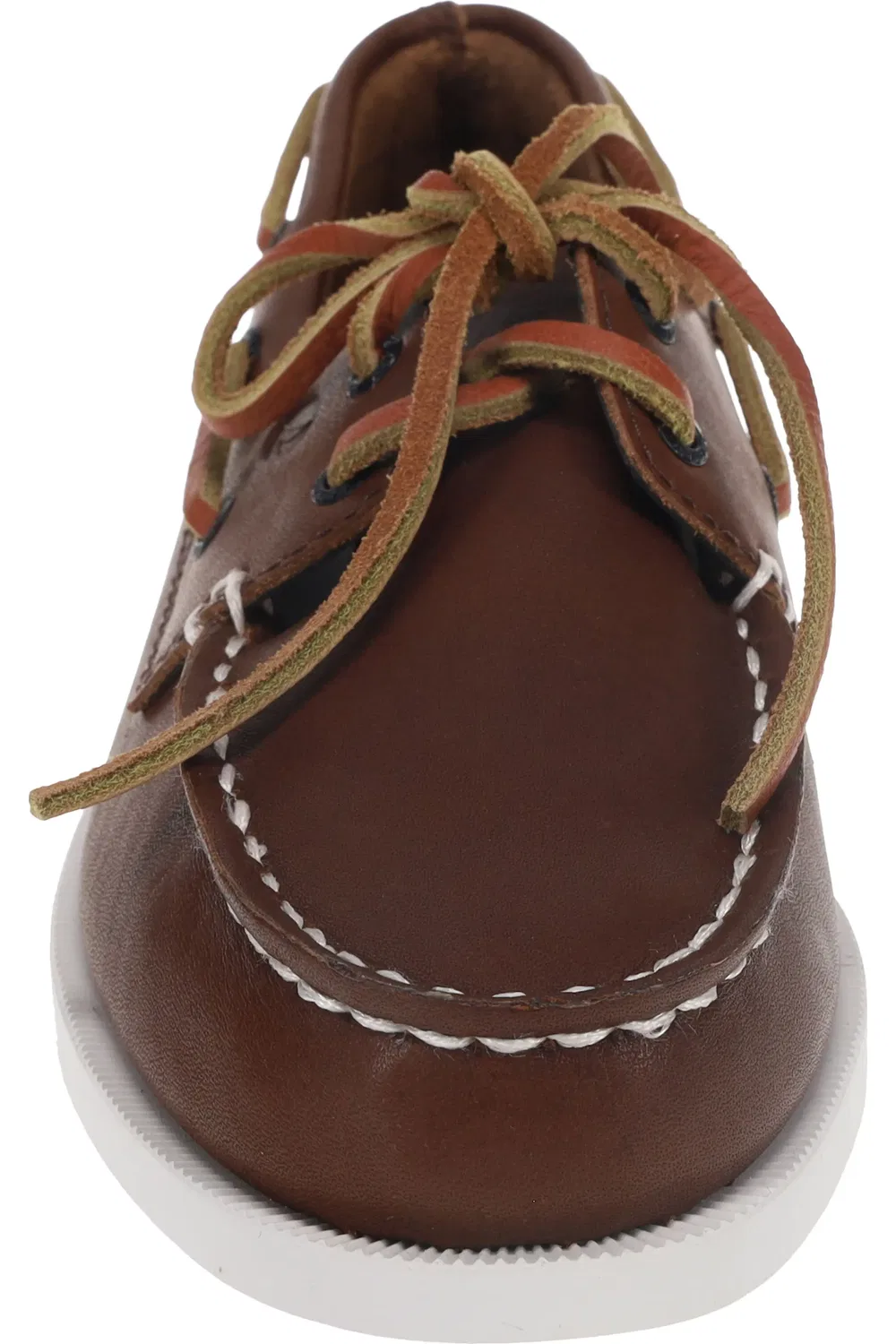 Детские туфли мокасины на шнуровке Authentic Original 2-Eye Sperry, коричневый — фото 3