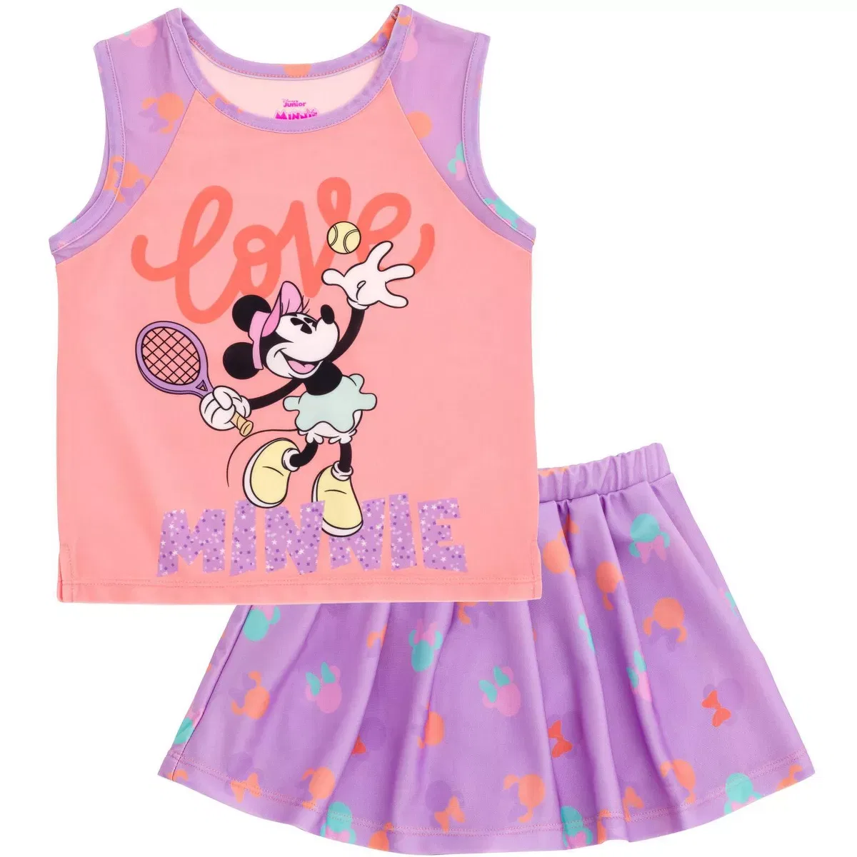 Детский комплект для девочек с принтом Love Minnie Disney, Цвет Minnie Mouse