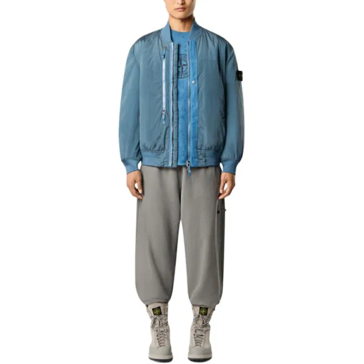 Пуховик Bomber Jacket, Stone Island, Blue — фото 4