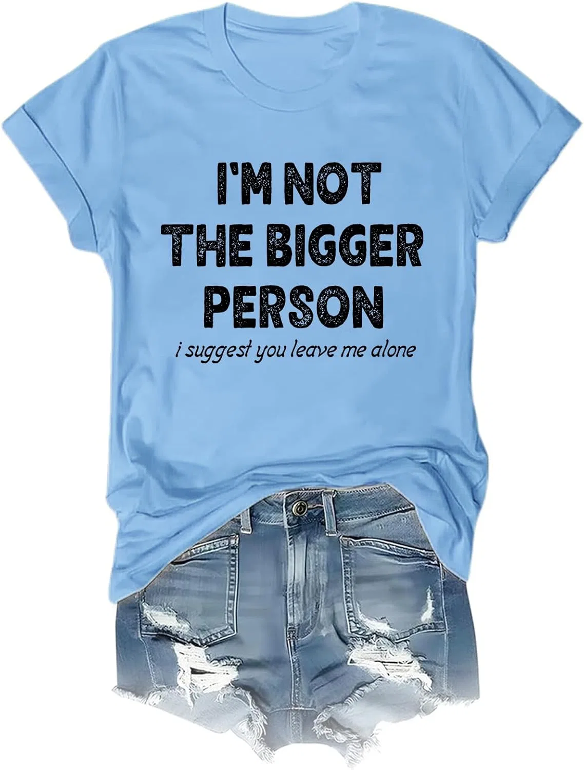Мужская футболка с принтом I'm Not The Bigger Person, Sky Blue