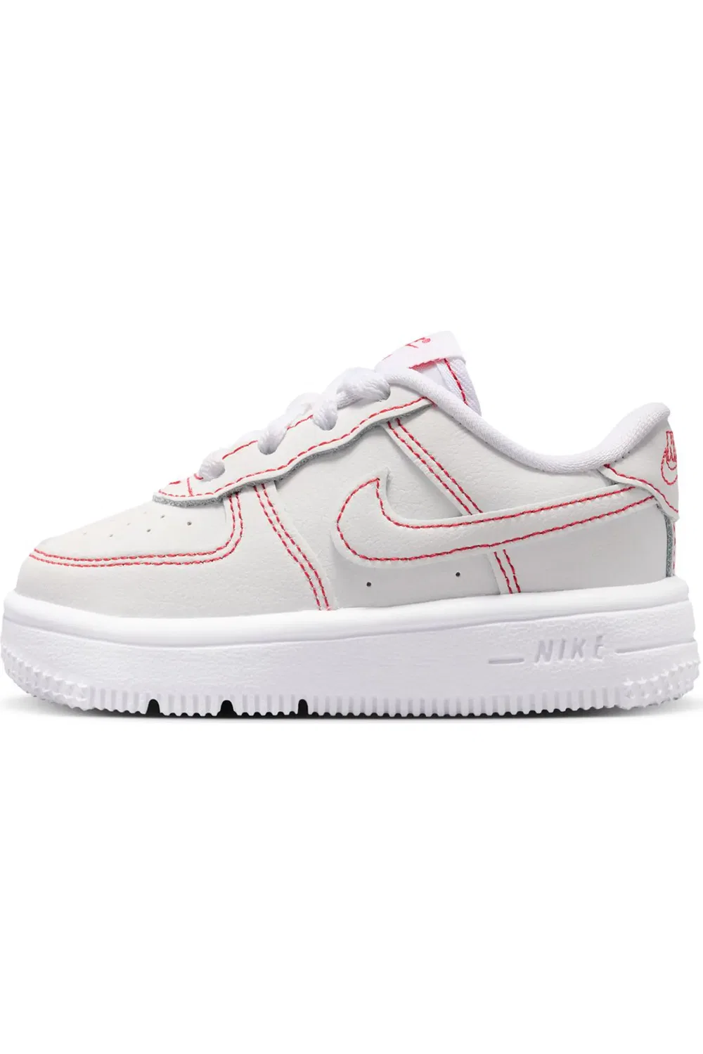 Детские кроссовки баскетбольные Air Force 1 Nike, White/University Red — фото 3