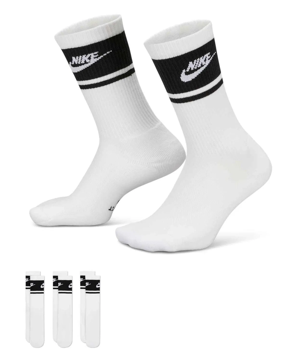 Мужские/Женские носки-гольфы с поддержкой свода стопы, комплект из 3 пар, Nike Everyday Elevated Crew Multi-Color