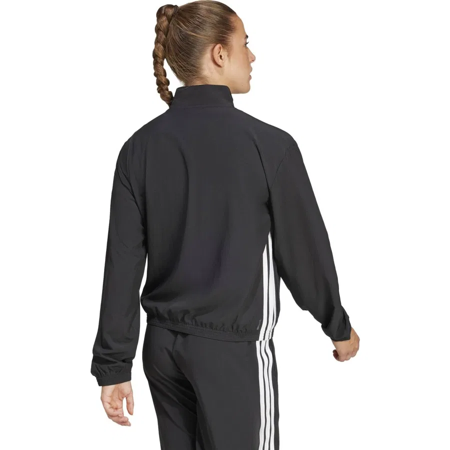 Спортивная куртка с длинным рукавом adidas Performance JD6539 Train Essentials 3-Stripes Woven Warm-Up Jacket, Черно-белый — фото 2