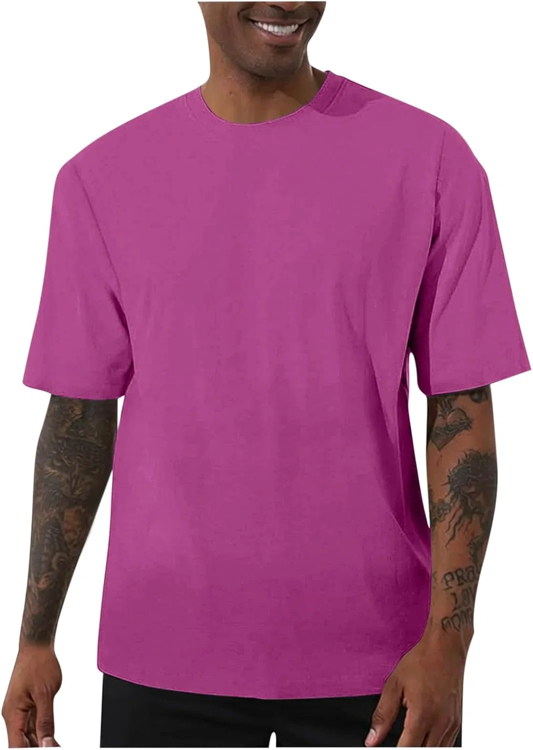Мужская футболка с коротким рукавом для бега, Crew Neck