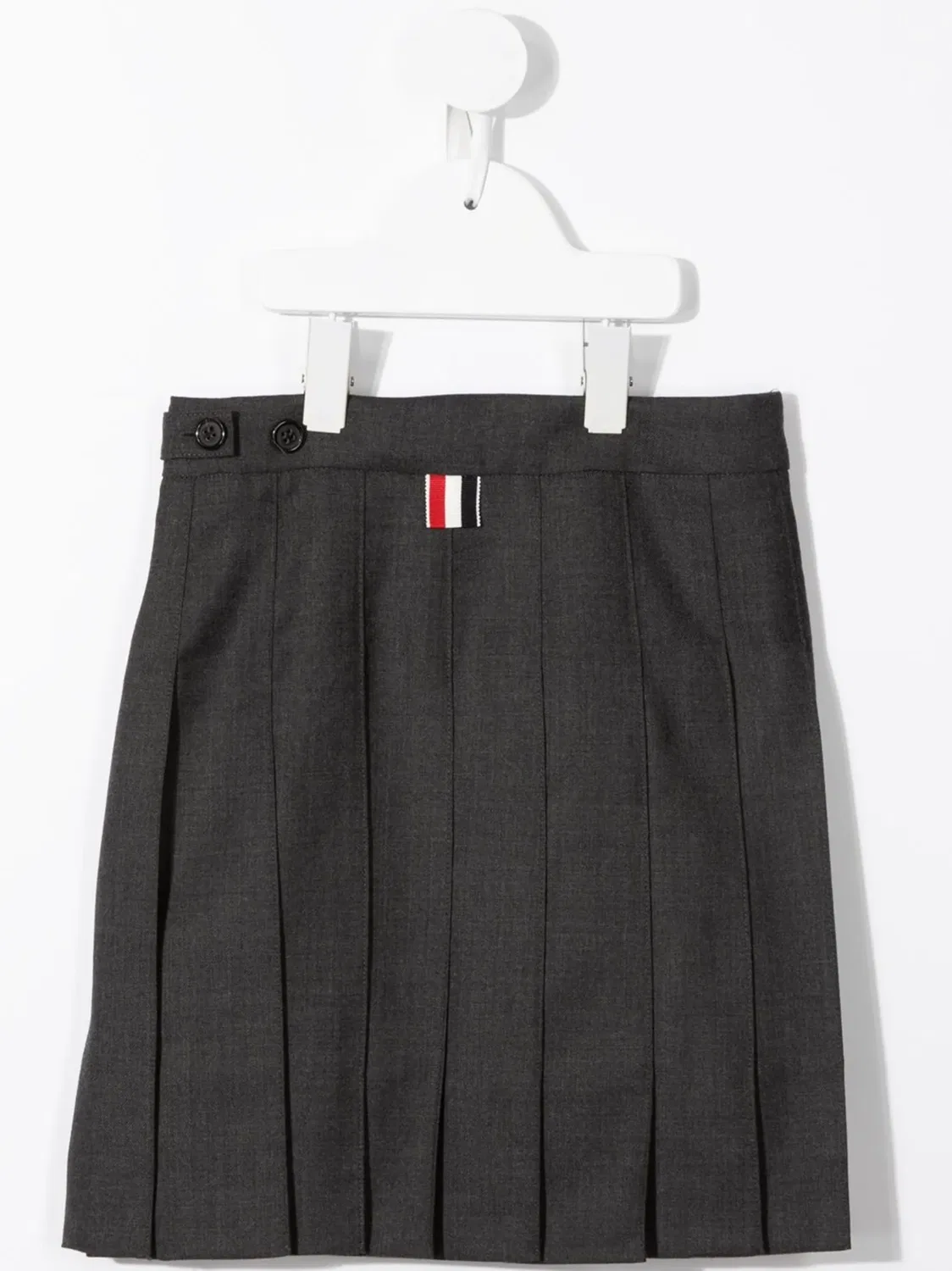 Thom Browne Мини-юбка плиссе Super 120s серый — фото 3