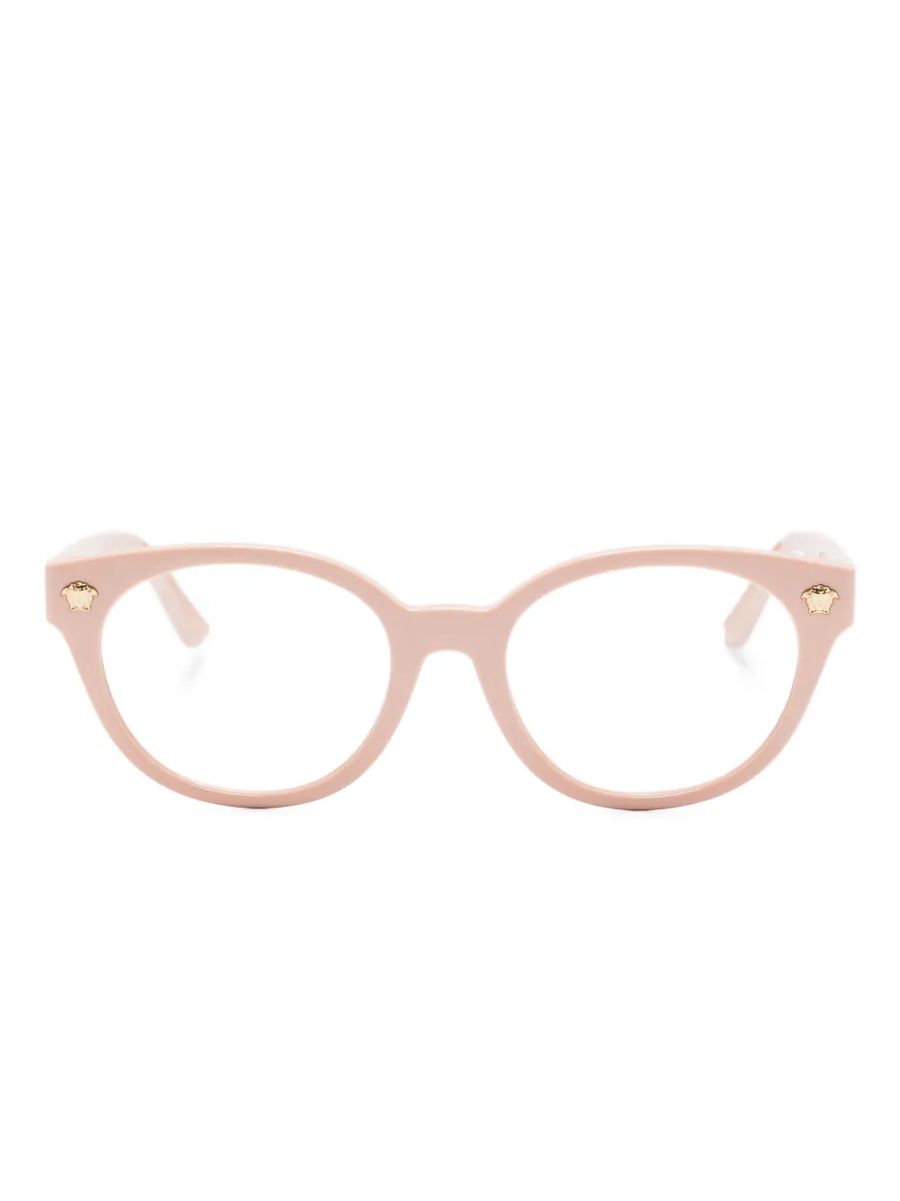 

Очки в овальной оправе с декором Medusa Versace, розовый