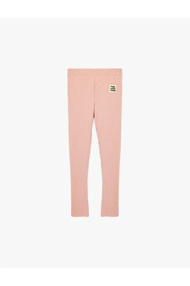 Детские леггинсы для девочек без карманов Pink Koton, Rose