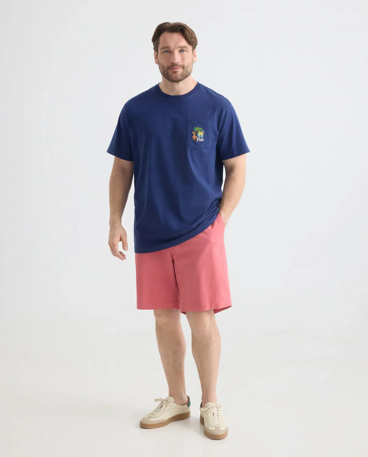 Мужские бермуды с эластичным поясом Polo Ralph Lauren, Coral