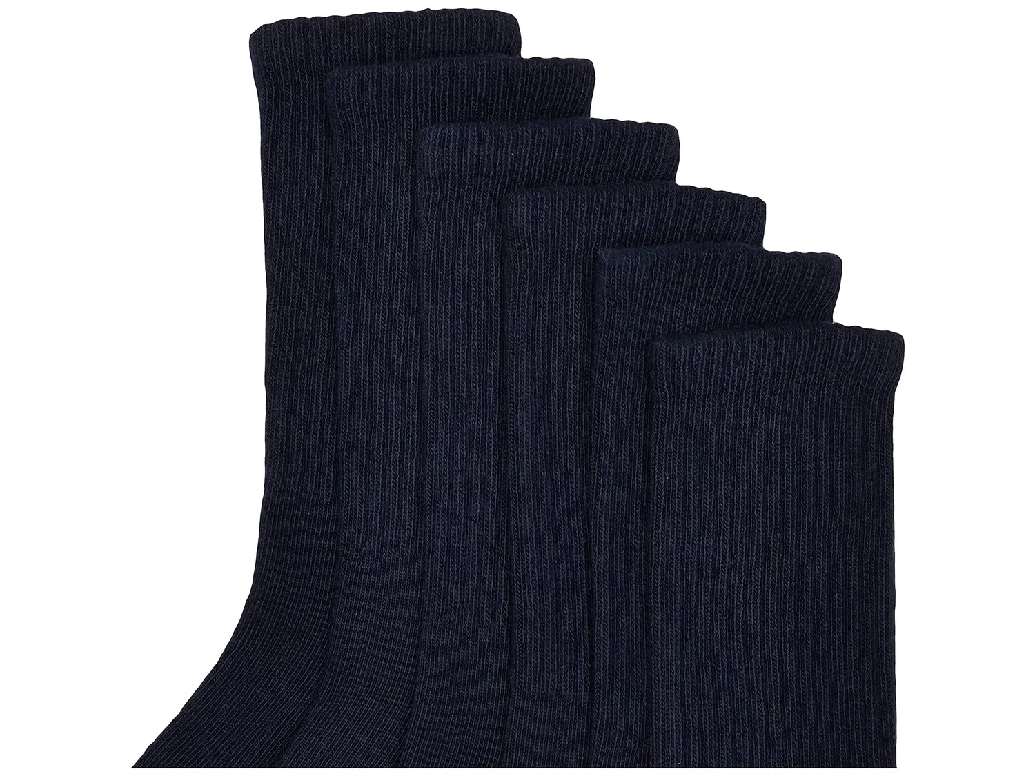 Бесшовные спортивные носки средней высоты для мальчиков (6 пар) Jefferies Socks, Navy — фото 2