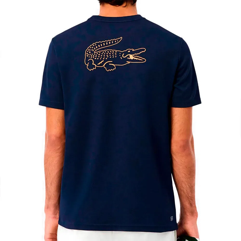 Футболка мужская Lacoste Ultra-Dry Pique Graphic Logo, синий — фото 2