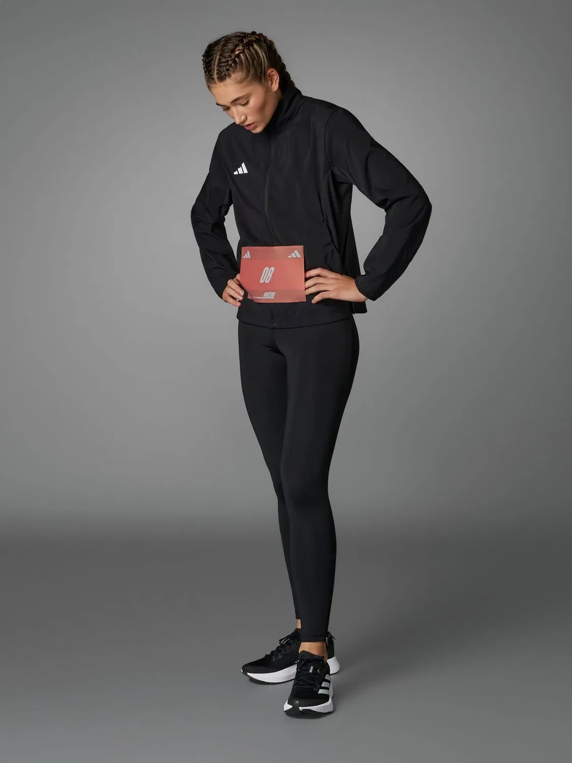 Леггинсы для бега Adizero Essentials Full-Length adidas, черный