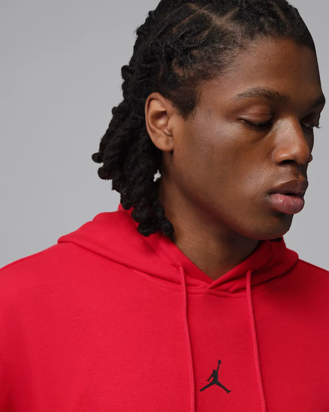 Мужская флисовая толстовка с капюшоном Dri-FIT Jordan Sport Crossover, University Red — фото 3