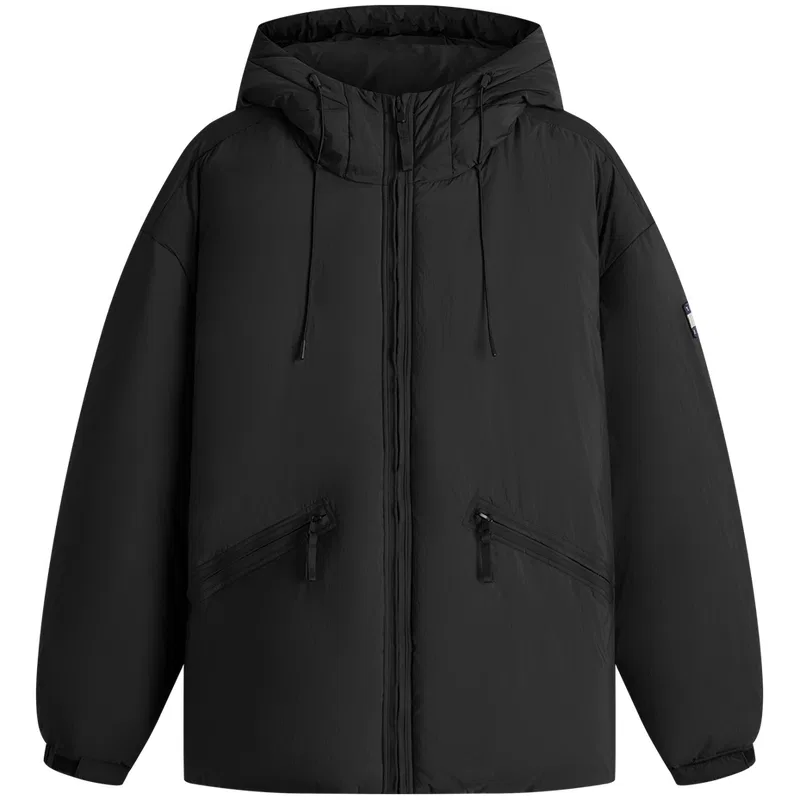 Мужской пуховик с капюшоном, немоделируемый, средней длины, Tommy Hilfiger, Black BDS — фото 3