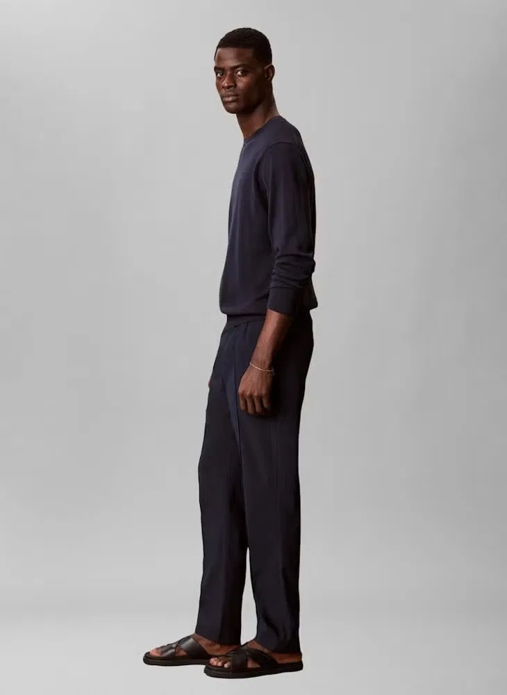 Брюки на резинке Seersucker Calvin Klein, темно-синий — фото 3