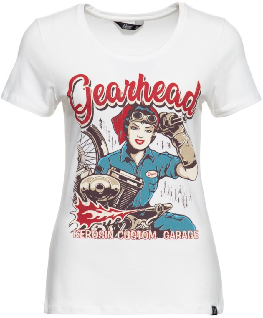 

Футболка женская Queen Kerosin Gearhead, белый