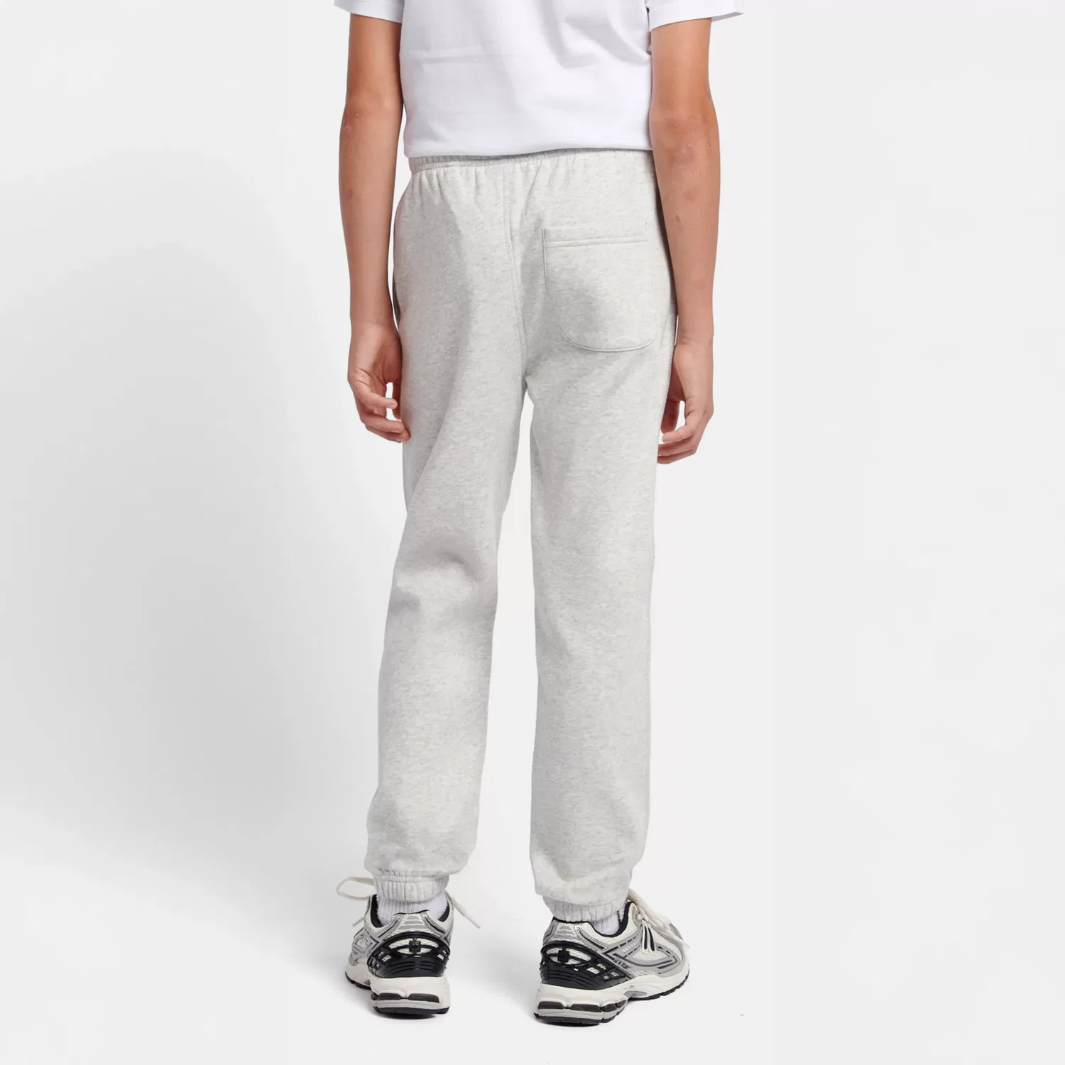 Детские штаны-джоггеры с принтом Brush Back Small Logo New Balance, Ash Heather — фото 4