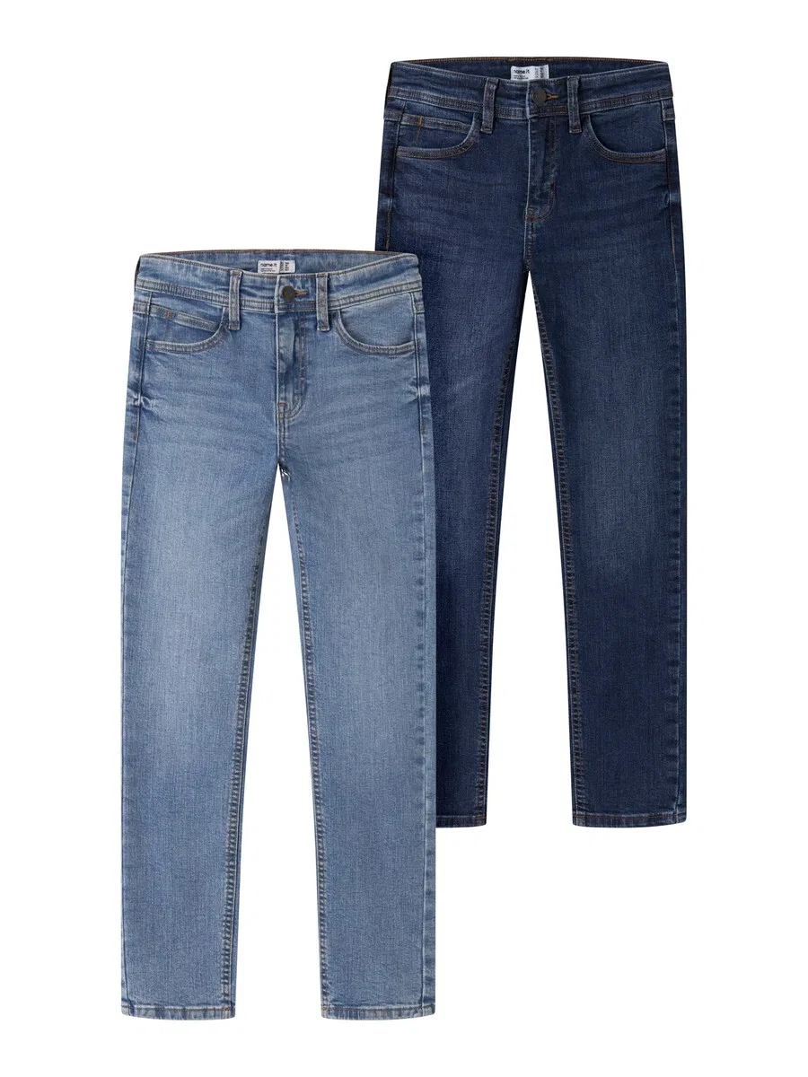 Джинсы NAME IT Slim fit 'NKMSILAS' цвета «ночной синий», «синий деним»