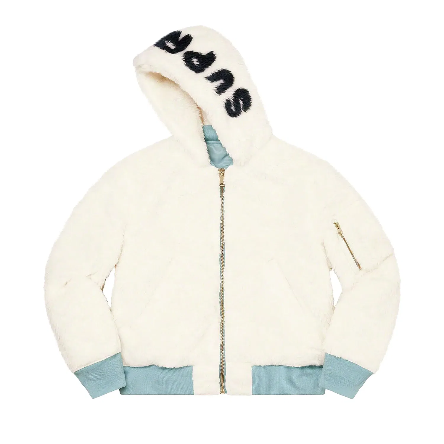 Куртка Supreme Faux Fur Reversible MA-1, синий — фото 2