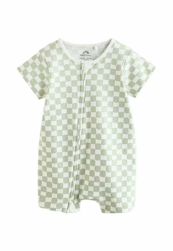 Комплект боди из 3 штук с рисунком Клетка Regular fit Next, green, зеленый — фото 2