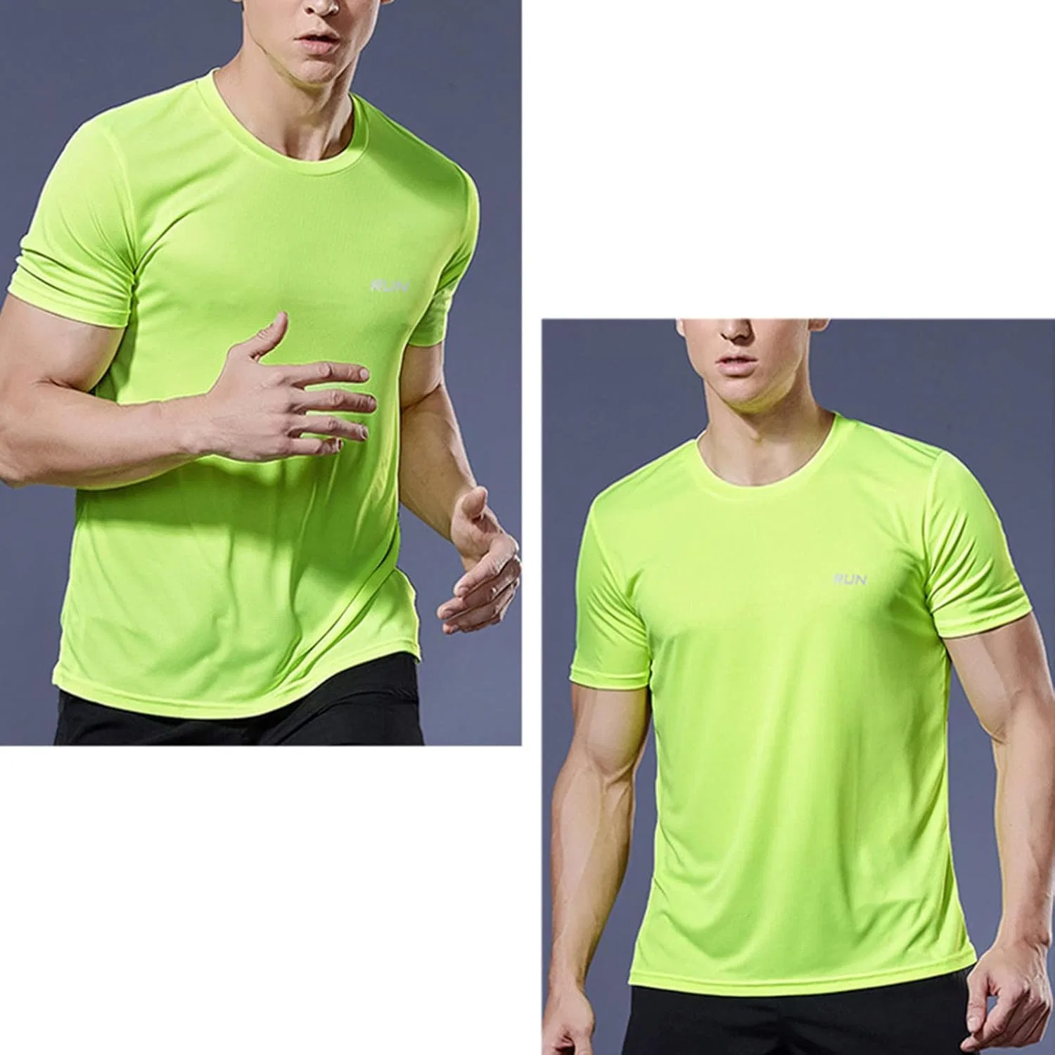Мужская футболка Ice Silk Slim Fit, Green — фото 3