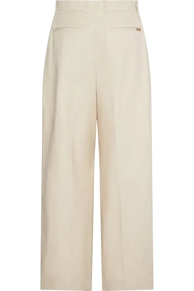 Женские брюки чинос с широкой штаниной Calvin Klein, 0xg Charming Khaki — фото 2