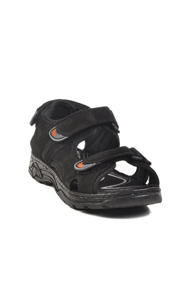 Детские сандалии для мальчиков с коротким каблуком Black Nubuck, Generic Brands, Black Nubuck