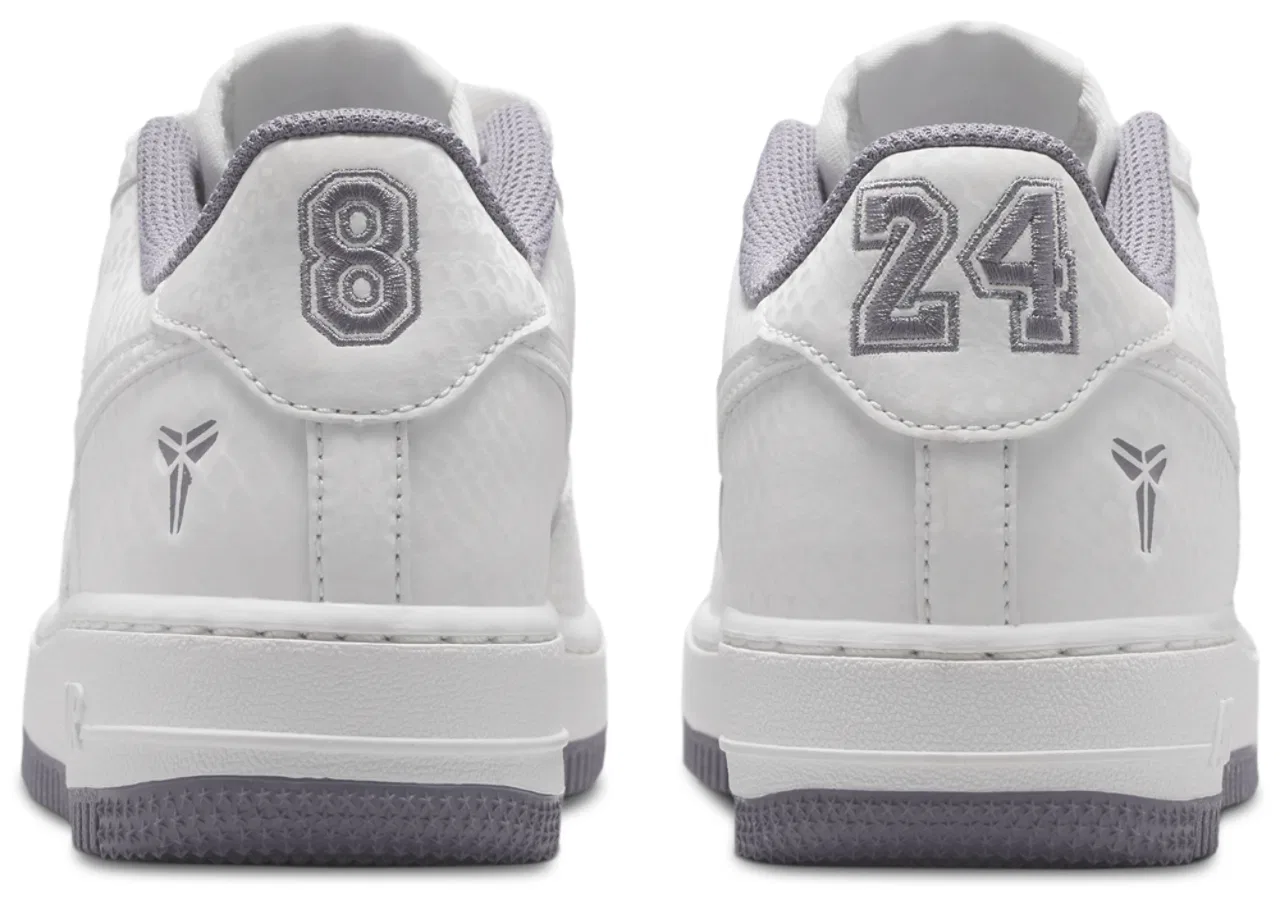 Детские кроссовки для мальчиков с синтетической кожей Nike Kobe AF1, Summit White Purple — фото 3
