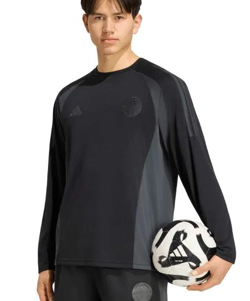 Мужская футболка с длинным рукавомсвободного кроя T.S.U.F.C. Adidas, Black