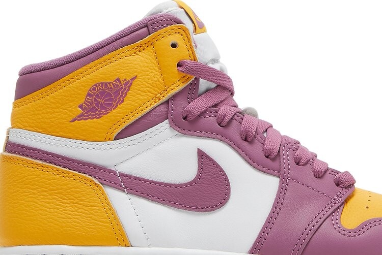 Кроссовки Air Jordan 1 Retro High OG GS Brotherhood, золотой — фото 2
