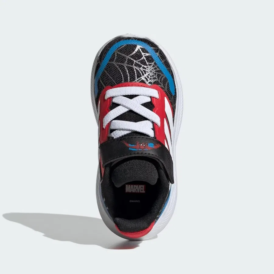 Детские спортивные кроссовки с липучкой Marvel Spider Man Runfalcon adidas, Черный — фото 2
