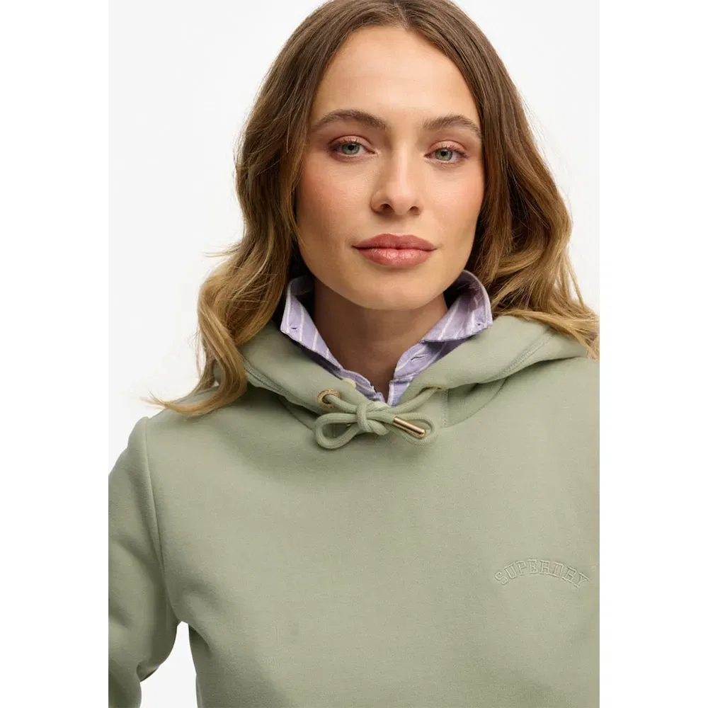 Худи Essential Logo Embroidered Superdry, зеленый — фото 4